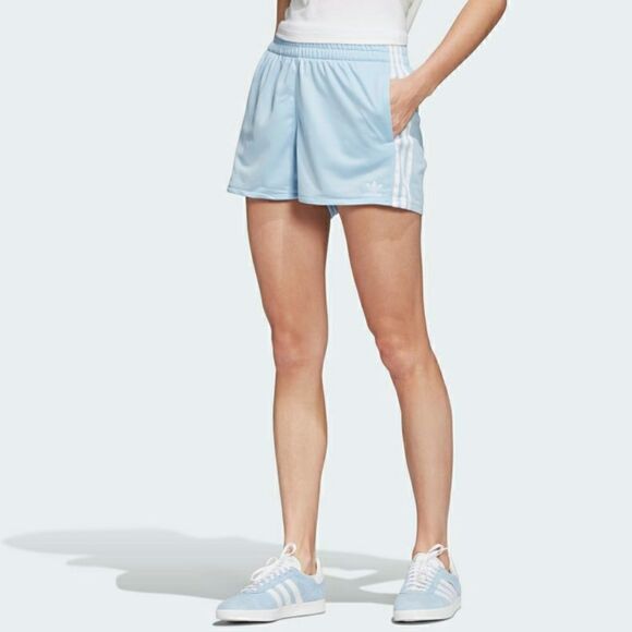Adidas Originals Three Stripes Shorts Blue White - Picture 1 of 9